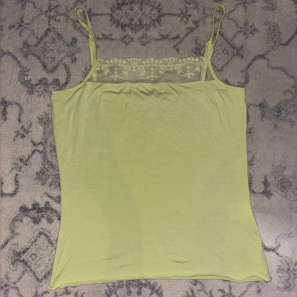 y2k woman’s uk size 12 Wrap london green lace tank with small mark